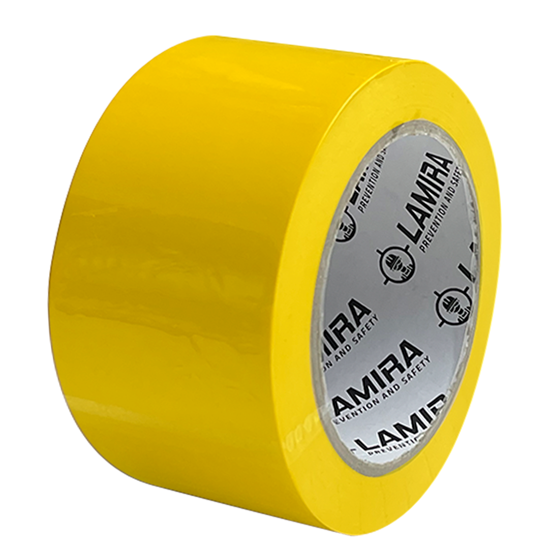 CINTA PVC DELIMITADORA DE ÁREAS LAMIRA AMARILLO LS-4150 2"X33M